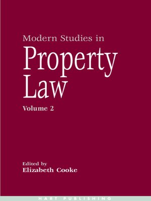 cover image of Modern Studies in Property Law, Volume 2